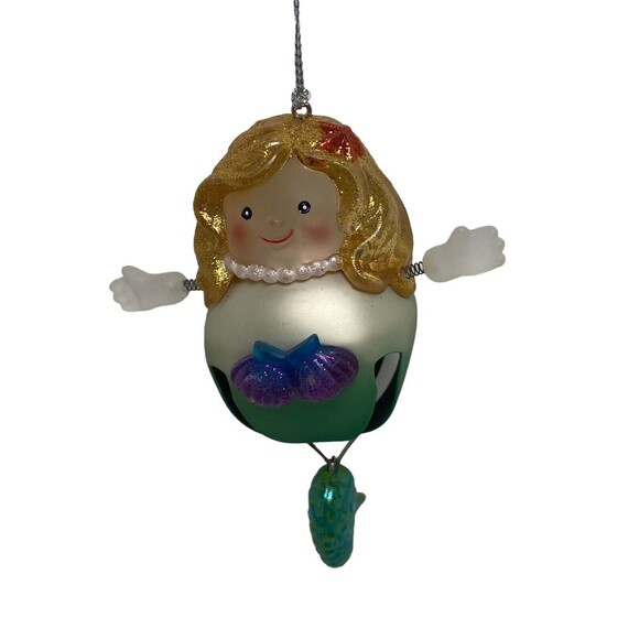 Seasons of Cannon Falls Ornament Mermaid Bell Christmas Coastal Beach NWT - Picture 8 of 10
